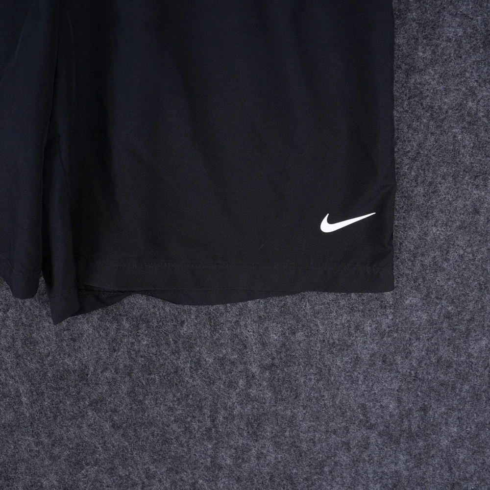 Nike Dri-FIT Athletic Shorts Kids Large Black Excellent Swoosh Logo Activewear